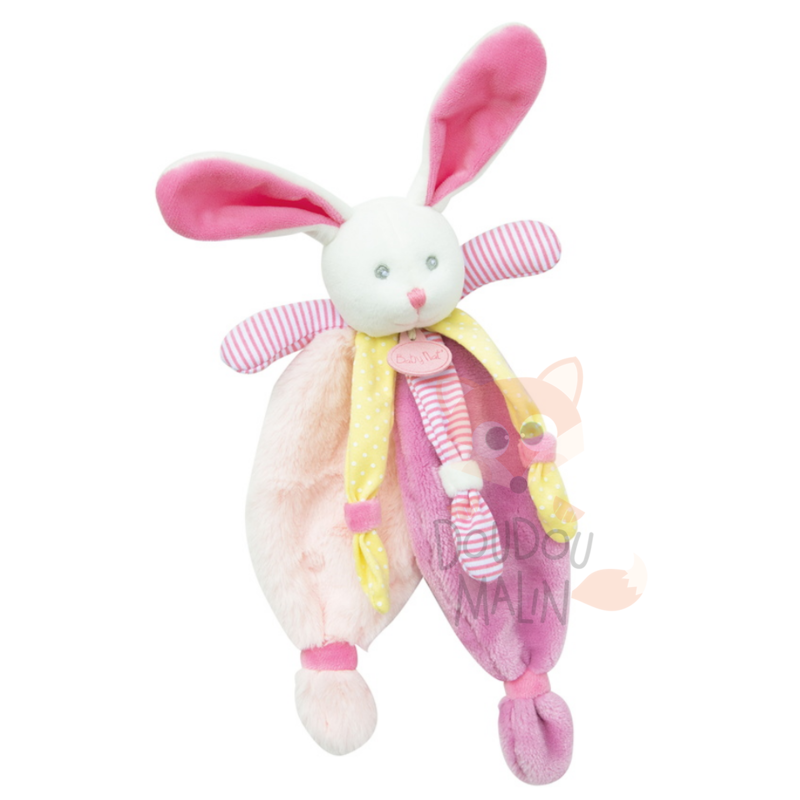 Les poupis lapin rose jaune blanc 